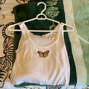 Brandy Melville white crop top
